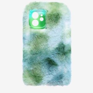 Ankit iPhone 12 fuzzy fur green phone cover Case